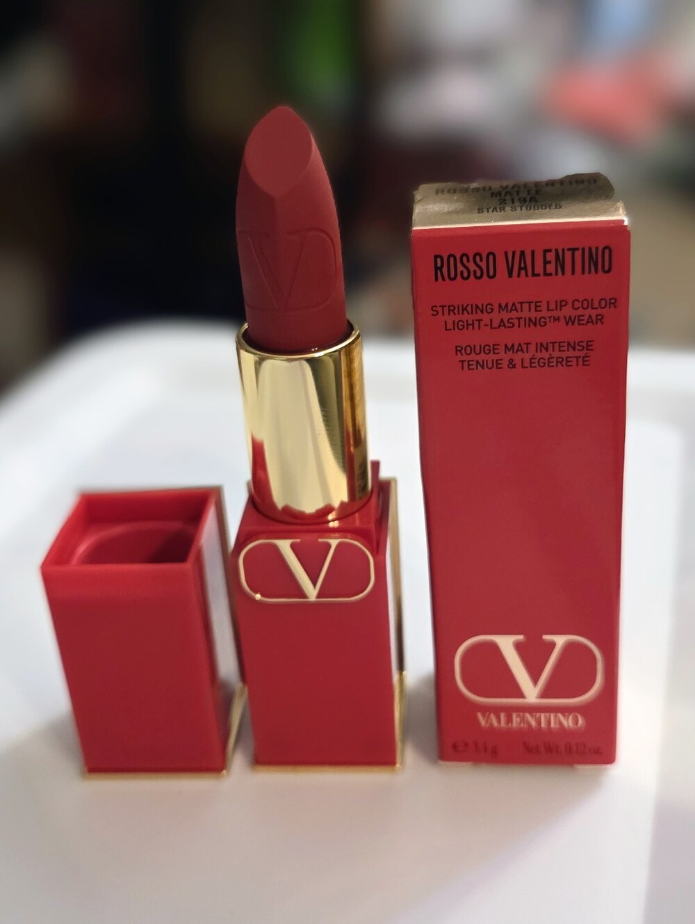 Valentino Rosso Matte Lipstick In Star Studded